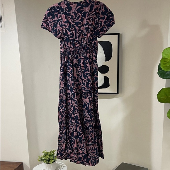 Pink and Black Patterned Maxi Dress - Picture 3 of 6